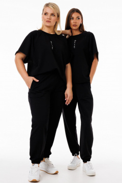 Стильный спортивный костюм из трехниточного футера с брюками Kivviwear 42674184.06 - фото 5