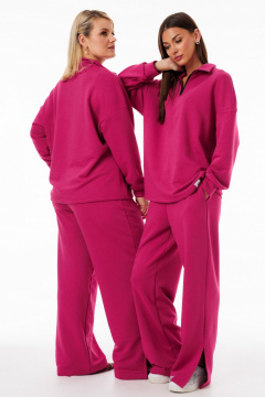 Розовые брюки палаццо с боковыми разрезами Kivviwear 4132.11 - фото 1