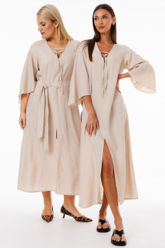 Платье в стиле бохо из жатой вискозы с подкладкой Kivviwear 4290.02 - фото 3