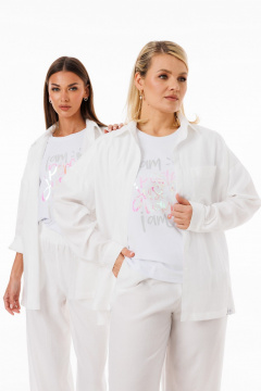 Футболка из кулирной глади с яркими принтами Kivviwear 4039.01 - фото 2