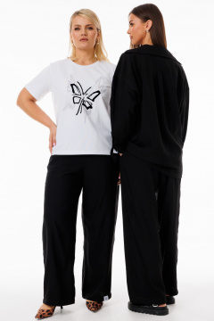 Футболка из хлопка с принтами и эластаном Kivviwear 4039.02 - фото 5