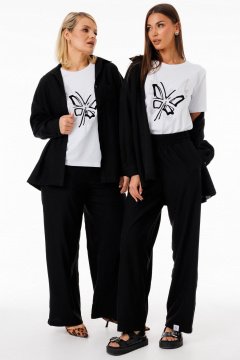 Футболка из хлопка с принтами и эластаном Kivviwear 4039.02 - фото 3