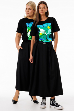 Белая футболка из хлопка с графическими принтами Kivviwear 4039.10 - фото 2