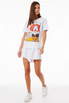 Футболка из трикотажа с принтами для casual и спорта Kivviwear 4039.15 - фото 4