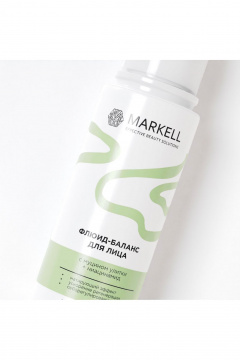 Бесцветный флюид с ниацинамид и улиточным муцином для лица MARKELL Natural GREEN SECRET Флюид-баланс для лица - фото 4