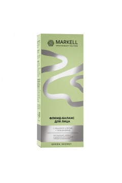 Бесцветный флюид с ниацинамид и улиточным муцином для лица MARKELL Natural GREEN SECRET Флюид-баланс для лица - фото 2