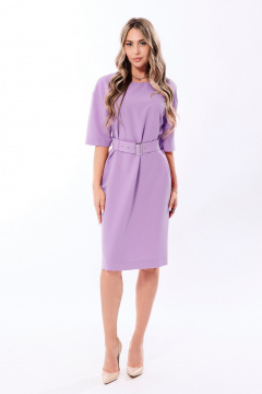 Платье фиолетовое с коротким рукавом и шлицей, без подкладки Golden Valley 44097 фиолетовый - фото 1