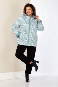 Двухсторонняя демисезонная куртка с прорезными карманами и капюшоном Shetti 2182 ментол - фото 2