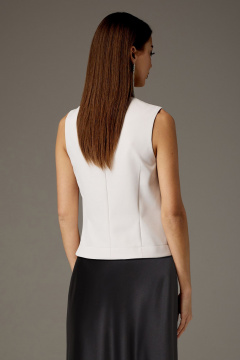 Розовый и черный костюмный комплект жилет и юбка из текстиля N.O.W. 1492 - фото 3