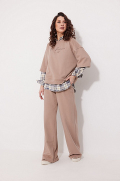 Джемпер из трикотажа с рукавом спущенной линии плеча MG Wear 2244 бежевый - фото 1