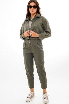 Брюки, жакет Anelli 1300 оливковый - фото 1