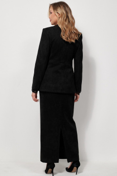 Пиджак из вискозы с басками на каждый день AMUAR 1041 черный - фото 4