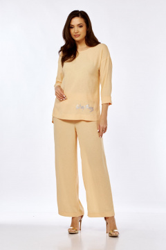 Женская блуза из текстиля с воланами и разрезами по бокам Abbi 4052 - фото 4