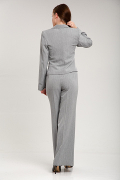 Костюм женский деловой брюки и жакет полуприлегающий Fortuna ШЖ 303 серый - фото 2