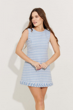 Летнее платье с рельефами и бахромой по низу Svetlana-Style 2112 голубой - фото 1