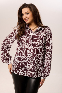 Демисезонная женская блуза прямого силуэта MALI 623-075 жираф - фото 1