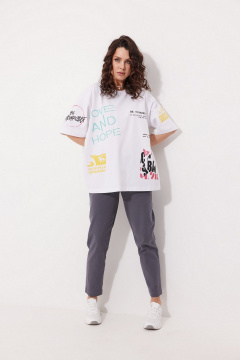 Зауженные брюки хлопковые с карманами стильные MG Wear 4124 серый - фото 4