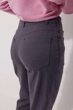 Зауженные брюки хлопковые с карманами стильные MG Wear 4124 серый - фото 3