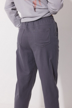 Брюки бананы зауженные к низу с лампасами MG Wear 4136 серый - фото 4