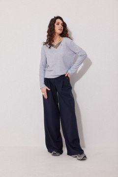 Синие брюки-карго из костюмной ткани с съемным элементом MG Wear 4147 синий - фото 4