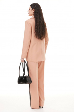 Женский деловой комплект из жакета, брюк и футболки Твой имидж 2095 персик - фото 2