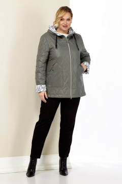 Демисезонная стеганная куртка на каждый день серый Shetti 2183 графит - фото 4