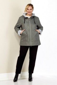 Демисезонная стеганная куртка на каждый день серый Shetti 2183 графит - фото 3