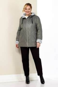 Демисезонная стеганная куртка на каждый день серый Shetti 2183 графит - фото 2
