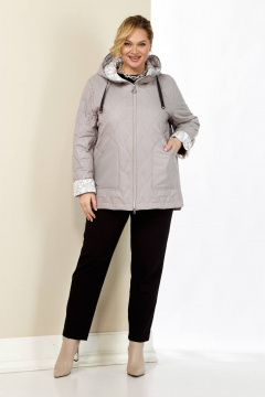 Демисезонная куртка на каждый день розовая Shetti 2183 пудра - фото 5