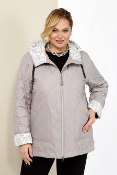 Демисезонная куртка на каждый день розовая Shetti 2183 пудра - фото 4