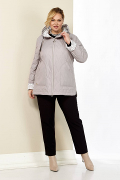 Демисезонная куртка на каждый день розовая Shetti 2183 пудра - фото 3