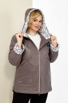 Демисезонная куртка на каждый день бежевый Shetti 2183 какао - фото 5