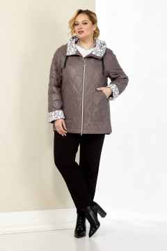 Демисезонная куртка на каждый день бежевый Shetti 2183 какао - фото 4