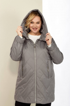 Демисезонная женская куртка с капюшоном из плащёвой ткани Shetti 2186 капучино - фото 3