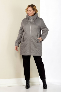 Демисезонная женская куртка с капюшоном из плащёвой ткани Shetti 2186 капучино - фото 2