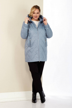 Демисезонная женская куртка с капюшоном из текстиля Shetti 2186 ментол - фото 4