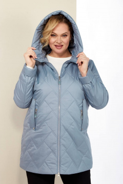 Демисезонная женская куртка с капюшоном из текстиля Shetti 2186 ментол - фото 3