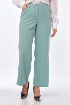 Демисезонные брюки из костюмной ткани со стрелками Abbi 2028 бирюзовый - фото 5