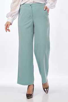Демисезонные брюки из костюмной ткани со стрелками Abbi 2028 бирюзовый - фото 3