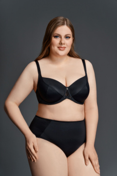 Бюстгальтер черный повседневный мягкая чашка с тройным членением Milavitsa 105911 черный - фото 1