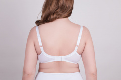 Бюстгальтер полные формы мягкая тройное диагональное членение белая Milavitsa 115910 белый - фото 2