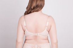 Бюстгальтер балконет бандо бежевый для полных форм Milavitsa 116181 нюд - фото 2