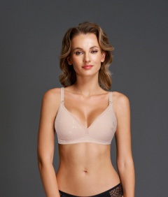 Бюстгальтер для кормления мягкая формованная чашка для полных форм Milavitsa 129200 пастель - фото 1