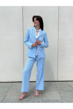 Брюки прямые деловые из текстиля с карманами и застежкой i3i Fashion 600/3 - фото 1