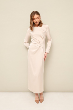 Нарядное полуприлегающего силуэта вечернее платье с драпировкой PUR PUR 11-330/1 - фото 3