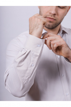 Рубашка Nadex 01-095013/403-25.170-176 бежево-белый - фото 5