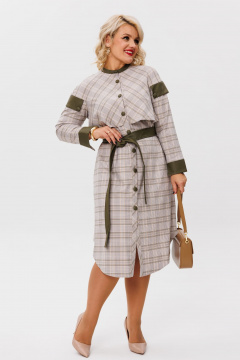 Платье Anelli 1267 милитари - фото 1