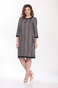 Платье прямое из трикотажа с прорезными карманами Lady Style Classic 1427/5 - фото 1