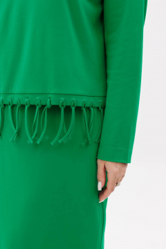 Свободная блуза А-силуэта с круглым вырезом и бахромой Fantazia Mod 4718 - фото 5