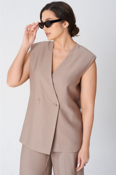 Брюки, жилет LeNata 20488 какао - фото 5